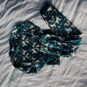 Hanna Andersson rainbow unicorn pajamas 110 5